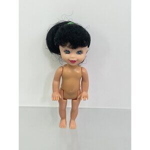 Vintage Mattel Barbie Kelly Club Doll With Black Hair & Blue Eyes